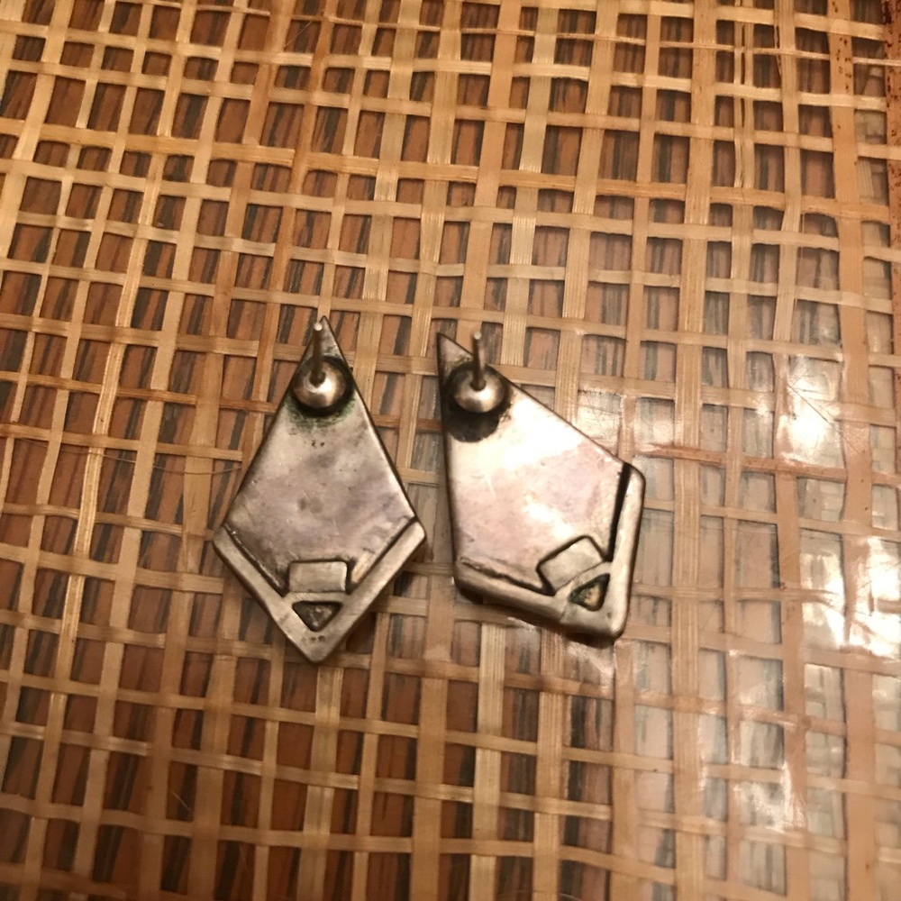 STERLING SILVER AND ONYX AND MARCASITE EARRINGS SET HANDCRAFTED - Picture 6 of 10